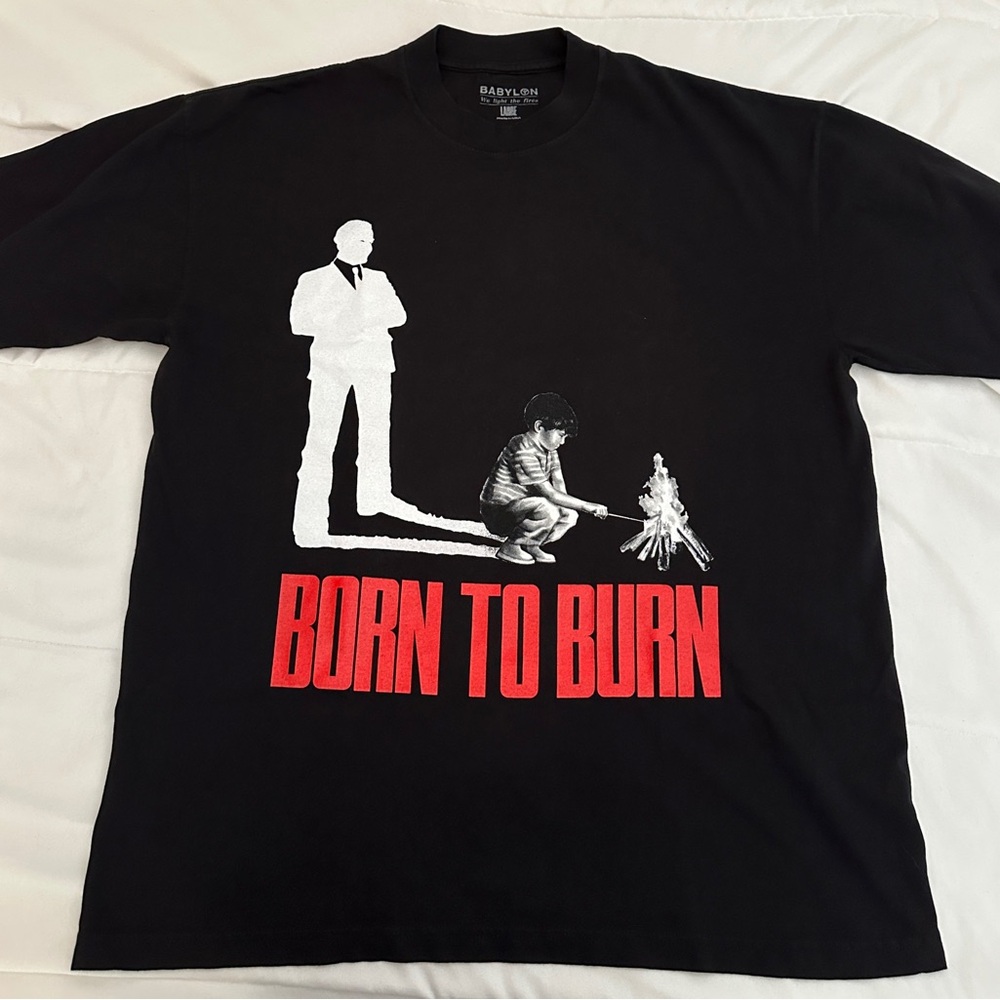 Babylon We Light The Fires Men’s Large Graphic T Shirt